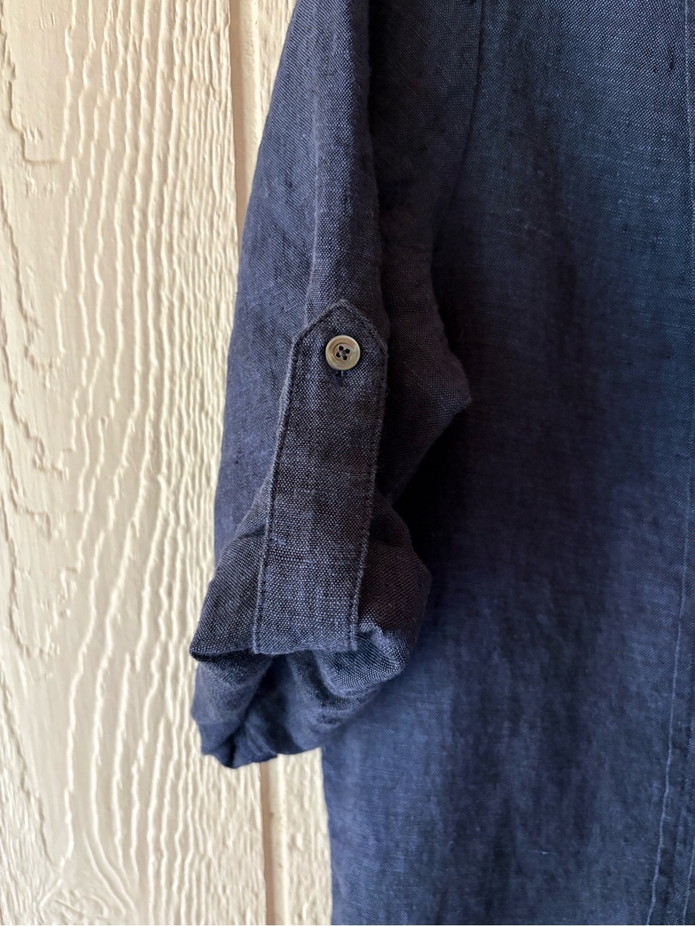 J.McLaughlin Navy Riviera Linen Shift Dress Size L - Picture 4 of 5